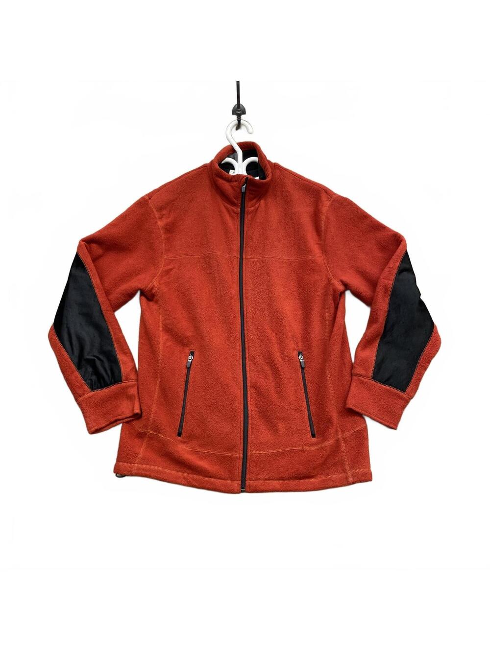 Cherokee Red Fleece Zip Jacket Women's S/P Black Panels Cozy Casual